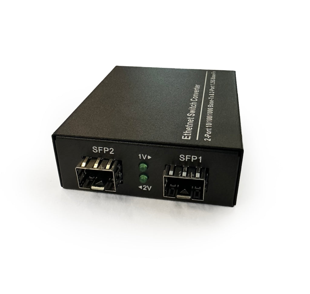Switch – 2x 10/100/1000Base-T RJ45 to 2x 1000Base-X SFP