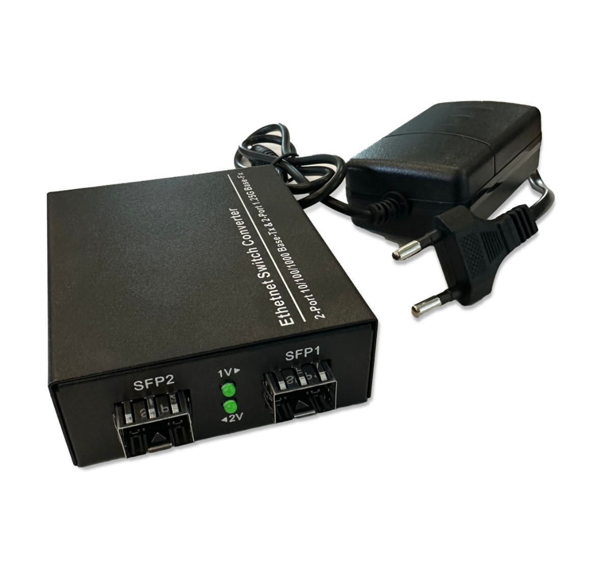 Switch – 2x 10/100/1000Base-T RJ45 to 2x 1000Base-X SFP