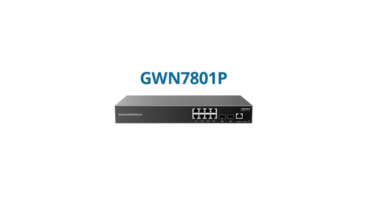 Grandstream Enterprise L2++ 8 port Managed GbE PoE Switch 120W | GWN7801P-PRO