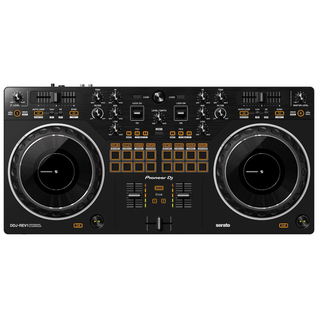 Pioneer DDJ-REV1 Scratch-style 2-channel DJ controller for Serato DJ Lite (Black)